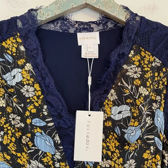 NWT Foxiedox Josefine Lace & Clip Dot Midi Dress - Picture 3 of 7